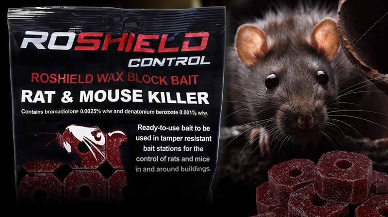 Roshield 600g Wax Block Bait for Rat & Mouse Killer Poison Control
